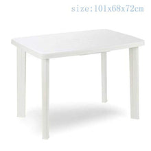 LNSTORE Tabella della Resina Bianca Quadrata 101x68x72cm Comodo e Durevole