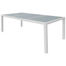 vidaXL Set da Pranzo da Giardino 9 pz con Cuscini Rimovibili Elegante Robusto Mobili Arredi per Esterni Tavolo e Sedie in Polyrattan Bianco Crema