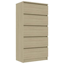 vidaXL Credenza con Cassetti Grigia 60x35x121 cm in Truciolato
