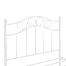 [en.casa] Letto Singolo Metallo 120x200 Bianco Letto per Ragazzi per Adulti