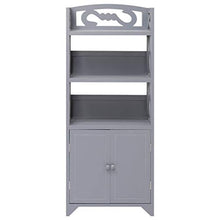 FAMIROSA Armadietto da Bagno Grigio 46x24x116 cm Legno di Paulownia