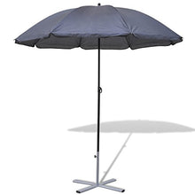 Festnight Lettino Prendisole/Sedia a Sdraio Set 3 pz con Ombrellone in Alluminio