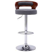 UnfadeMemory Sgabelli da Bar Moderno Sedia Cucina Alta con Schienale, Altezza Regolabile Sgabello da Bar 2 pz in Legno Ricurvo e Similpelle (Grigio Scuro)