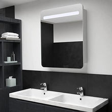 vidaXL Armadietto Bagno con Specchio e Luci LED con Ante e Ripiani Interni Elegante Moderno Funzionale Mobiletto Pensile 68x9x80 cm MDF e Melamina