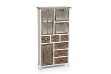 GICOS IMPORT EXPORT SRL Mobile anticato cassettiera porto cervo in legno 68 * 30 * 136 cm shabby chic RIX-807923