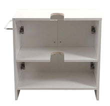Mendler Arredo Bagno Mobile sottolavabo HWC-D55 Legno di eucalipto 37x60x67cm Bianco