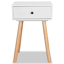 Tidyard Comodini Moderni Design, Comodini Set 2 pz in Massello di Pino 40x30x61 cm Bianchi
