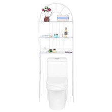 Zerone - Scaffale portaoggetti sopra il WC, a 3 strati, a colonna alta, per casa, hotel, bagno, 60,5 x 30,5 x 171 cm