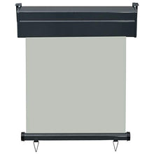 Tenda laterale per balcone, 60 × 250 cm, colore grigio