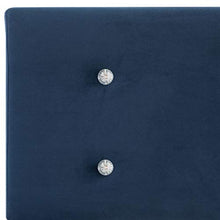 vidaXL Letto con Materasso Imbottito Trapuntato Classico Elegante Giroletto in Velluto 180x200 cm Telaio Ferro Verniciato e MDF Gambe Acciaio Blu