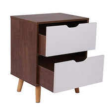 Yuanyan - Comodino a 2 ripiani, alla moda, con 2 cassetti, comodino, tavolino da caffè, per camera da letto, comodino e comodino a prova di umidità, per camera da letto, bagno, soggiorno