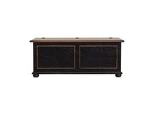 Homemania 1019_PF Cassapanca Acanto, Nero, Ciliegio in Legno, 120 x 42 x 50 cm