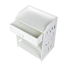 FEANG Comodino Comodino Comodino Camera cassetto e Telaio Bianco Comodino for Soggiorno Camera da Letto Balcone Bianco Tavolino Laterale
