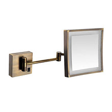 MRJ Specchio Cosmetico Illuminato da Parete con Ingrandimento 3X Specchio ingranditore con LED Luce orientabile 180° Portatile salvaspazio per Trucco o Barba con Cavo USB