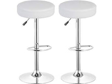 Beltom 2 SGABELLI da Bar E Cucina con PENISOLA Regolabili in Altezza Sedia Girevole per PIZZERIE Pub RISTORANTI Hotel Soggiorno Ufficio - Modello Star - X2-Bianco