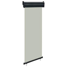 Tenda laterale per balcone, 60 × 250 cm, colore grigio