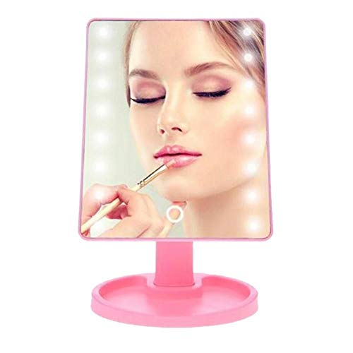 ZXFMT Touch Screen Specchio per Il Trucco Specchio cosmetico Regolabile per ingrandimento Lampada da Tavolo Specchio cosmetico Strumento per Trucco 180 Luci rotanti a 16/22 LED