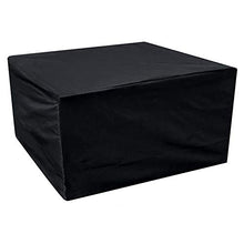 XXYANZI Copertura Tavolo Esterno Impermeabile 110x110x70cm, Quadrato Coperture per Tavoli da Giardino Impermeabile Anti Vento Sole Neve per Giardino Esterno Arredo. - Nero