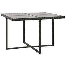 Fesjoy Set da Pranzo in Sintetico per Giardino in Rattan Rota PE Outdoors 1 Tavolo 4 sedie e 8 Cuscini