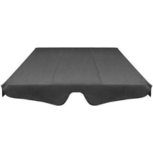 EBTOOLS, altalena da giardino, copertura di ricambio per altalena da giardino, parasole a dondolo, colore grigio, 226 x 186 cm