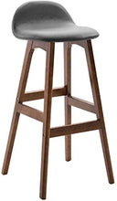 YS Sedia per Uso Domestico in Legno Massello Alto Moderno Minimalista Creativo Cassiere Reception Sgabello da Bar,un,Marrone