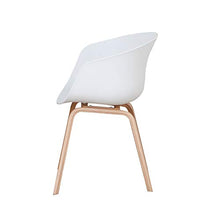 Uderkiny Set di 4 sedie in Stile Nordico, Sedia da Pranzo in Stile Medievale con braccioli e Gambe in Metallo, Adatta per Soggiorno, Cucina e Ufficio, Dimensioni: 78 * 55 * 48 cm (Bianco-4)