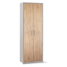 Sarmog Armadio Multiuso Alto Due Ante Bianco Rovere 71x41x h199 cm