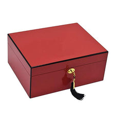 Scatola Porta Sigari Cedar in Legno Humidor Elevata Gloss Plated Ginge Plated Plated Humidor Scatola di Custodia di Grande capacità con igrometro Scatola Porta Sigari all'aperto