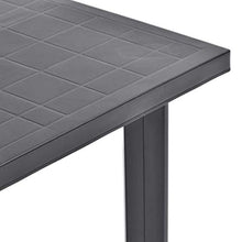 Qnotici Tavolo da Giardino in plastica Stile Moderno, Tavolo da Giardino per Il Tempo Libero all'aperto, Tavolo da Giardino per riunioni di Famiglia 80 x 75 x 72 cm-Antracite con Foro per ombrellone