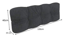 POKAR Set di Cuscini per Europallet Imbottito da 2 Pezzi: 1x Cuscino-Sedile 120x80cm + 1x Cuscino-Schienale 120x40cm, per Divano da Giardino, per Interno ed Esterno, Senza Pallet, Antracite