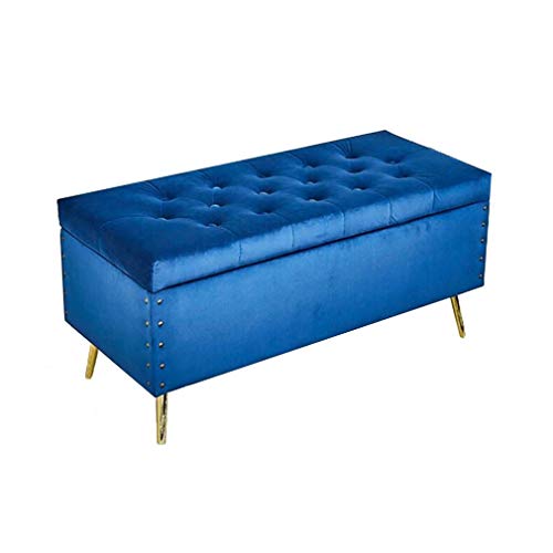 LXESWM Pouf Panca Ottomana Ottomano Panca poggiapiedi Pieghevole Imbottito Trapuntato Bagagli con la Copertura, for Soggiorno Camera da Letto (Colore : B, Size : 80cm)