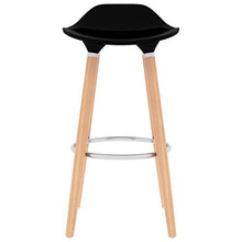 GOTOTOP 2 sgabelli da bar con supporto aggiuntivo integrato per sala da pranzo, 39 x 39 x 80 cm, colore: nero