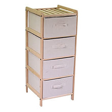 Vacchetti Mobiletto Vigo cassettiera 4 cassetti Naturale Rettangolare, Wood, Multicolor, Grande