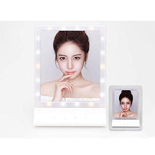 HEZHANG Specchio per il Trucco a Led Specchio per il Desktop Pieghevole Pieghevole Portatile Principessa Specchio Di Trucco Di Bellezza con Luce Di Riempimento Leero