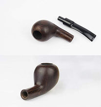 Pipa da uomo fatta a mano in tabacco, pipa vintage in legno radica, portatile senza vernice, con accessori, A2