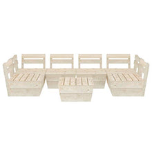 FAMIROSA Set Divani da Giardino su Pallet 7 pz in Legno Abete Impregnato-3725