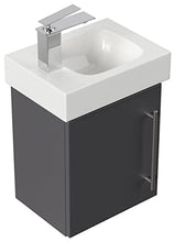 emotion ICONXS38CMLINKS000104DE - Lavabo con mobiletto, in Legno, 38 x 41 x 28 cm, Colore: Antracite Lucido