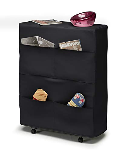 Talamo Italia branda ortopedica con materasso, 80 x 190, Con cover e tasconi in Finta Pelle nero