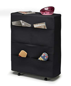 Talamo Italia branda ortopedica con materasso, 80 x 190, Con cover e tasconi in Finta Pelle nero