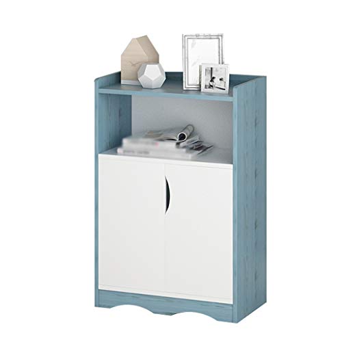 Comodino Camera dell'Assemblea Domestica Locker Addensare da Terra Corridoio Studio corridoio di pompaggio Soggiorno Storage Box Multifunzione FANJIANI (Color : Blue)