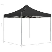 Tidyard Gazebo Professionale Pieghevole in Alluminio 3x3 m Antracite，Caratterizzato da Design Pieghevole