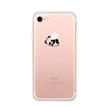per iPhone 5S 5 / iPhone SE 1a generazione Custodia, CrazyLemon gel di silicone ultra trasparente morbida in TPU creativa Case resistente ai graffi per iPhone 5S 5 SE - Sotto il panda