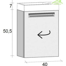 Kit Mobile lavabo RIHO & SLIMLINE SET 60 in legno laccato satinato opaco, 60 x 38 a 60,5 cm