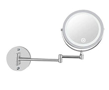 XYSQWZ Specchio da Trucco con Specchio Ingranditore 10x, Specchi da Parete Rotazione di 360 Gradi Specchio Ingranditore Specchio Flessibile 10x Specchio Double Face Caricatore USB