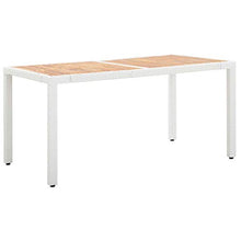 Tidyard Set da Pranzo da Giardino Mobili da Giardino, Set di mobili, Set di mobili da Giardino, Tavolo Sedie da Giardino, Tavolo sedie Esterno, Set di mobili da Giardino 7 pz in Polyrattan Bianco