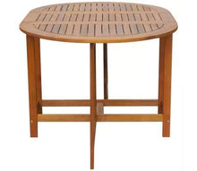 Tavolo da Giardino, Pieghevole, Salvaspazio, in Legno di Acacia Oliato, Facile da Pulire, Uso Interno Esterno Arredo Giardino 130 x 90 x 72 cm (L x P x A)(Naturale)