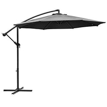 Ombrellone da Giardino, Ombrelloni da Terrazzo, Ombrellone Giardino Parasole Ø 300cm con Base, Ombrellone da Balcone e 8 Nervature Pesanti per Ombrellone Spiaggia, Giardino, Balcone (grigio)