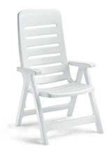 Ideapiu Poltrona in Resina Bianco, POLTRONE Pieghevoli da Esterno, Poltrona in PLASTICA Regolabile, Poltrona QUINTILLA