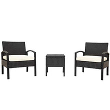 WYLZLIY-Home Set Mobili da Giardino Set Mobili da Esterno Divano in Rattan Set Mobili da Giardino Set Tavolo da caffè con 1 Tavolo 2 Poltrone E Spazio di Archiviazione Facile da Mantenere