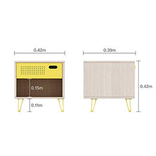 Comodino Moderno, Camera da Letto for Bambini, Elegante e Minimalista, mobili Mini Economy, portante 300KG-42X39X42CM FANJIANI